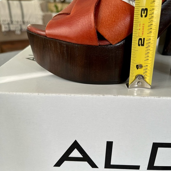 Aldo Women's Strappy Orange-Brown Sandals - USA 8.5 / EUR 39 - Picture 4 of 9